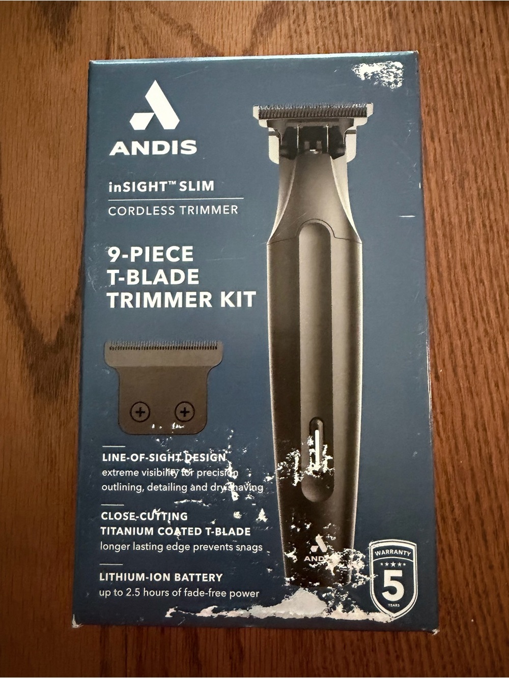 Andis Gold and Black Rechargeable Beard Trimmer with Guide Combs - Picture 7 of 11
